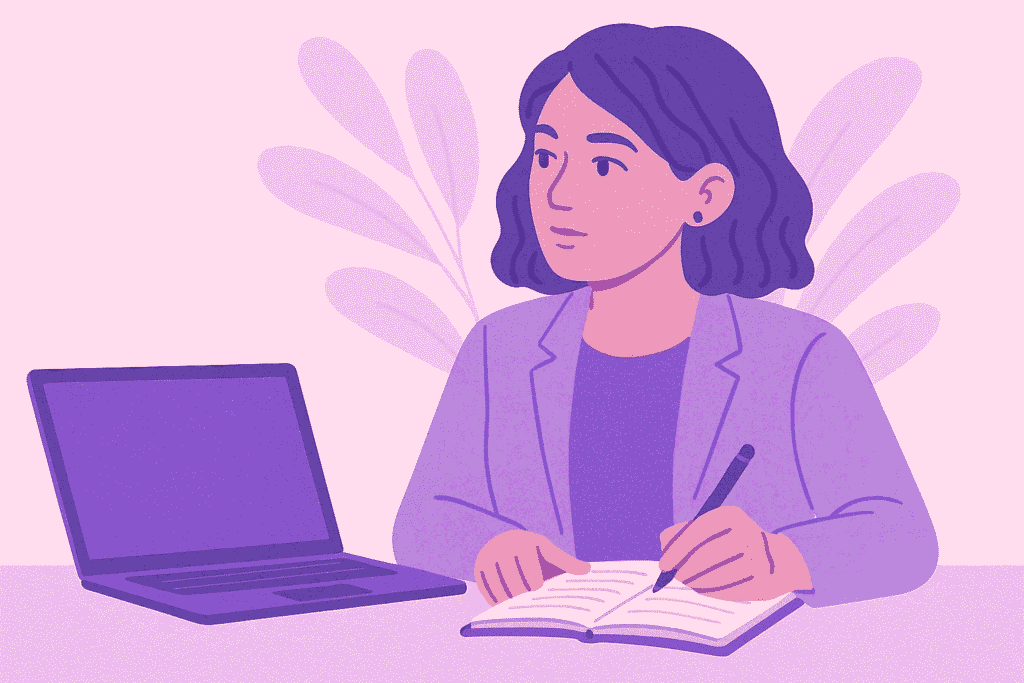 woman writing